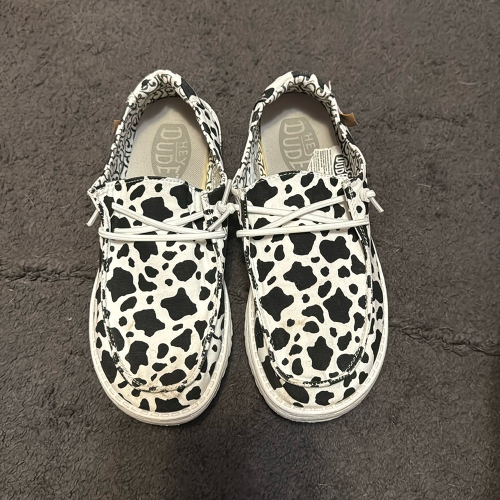 Hey dude cow print